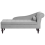 Beliani Right-Hand Chaise Longue PESSAC with Storage Velvet Light Grey 1