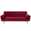 Beliani Sofa Bed 3 Seater EINA Velvet Burgundy 1