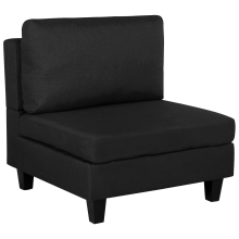 1-Seat Section FEVIK Fabric Black