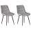 Beliani Set of 2 Dining Chairs MELROSE Velvet Light Grey 1