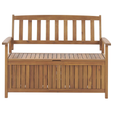 Garden Bench SOVANA 120 cm with Storage Acacia Wood Brown