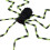 Living And Home Halloween Giant Black-Green Striped Plush Spider with 7M Triangular Spider Web 4
