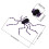 Living And Home Halloween Giant Black-Purple Striped Plush Spider with 7M Triangular Spider Web 5