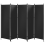 Beliani 5 Panel Room Divider NARNI 270 cm 170 cm Black 1
