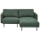 Beliani Corner Sofa 2 Seater BREDA Fabric Green Left Hand 1