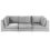 Beliani Modular Sofa 3 Seater EVJA Velvet Grey 1
