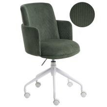 Office Chair DRYDEN Corduroy Dark Green