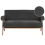 Beliani Sofa 2 Seater TAMRE Boucle Black/ Dark Brown 1