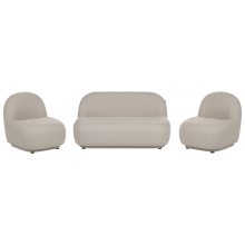 Living Room Set 4 Seater LOVBERG Fabric Beige