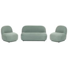 Living Room Set 4 Seater LOVBERG Fabric Light Green