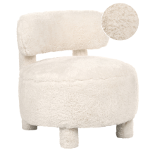 Armchair HAMINA Faux Fur Light Beige