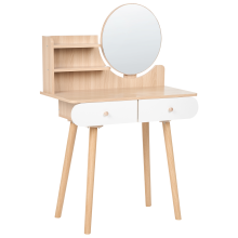 Dressing Table with Mirror CHAMBLY Light Brown