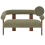 Beliani Sofa 2 Seater ILBRO Boucle Green/ Dark Brown 1