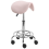 Beliani Saddle Stool DUMONT Faux Leather Pastel Pink 1