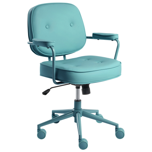 Beliani Desk Chair PARAMUS Faux Leather Turquoise