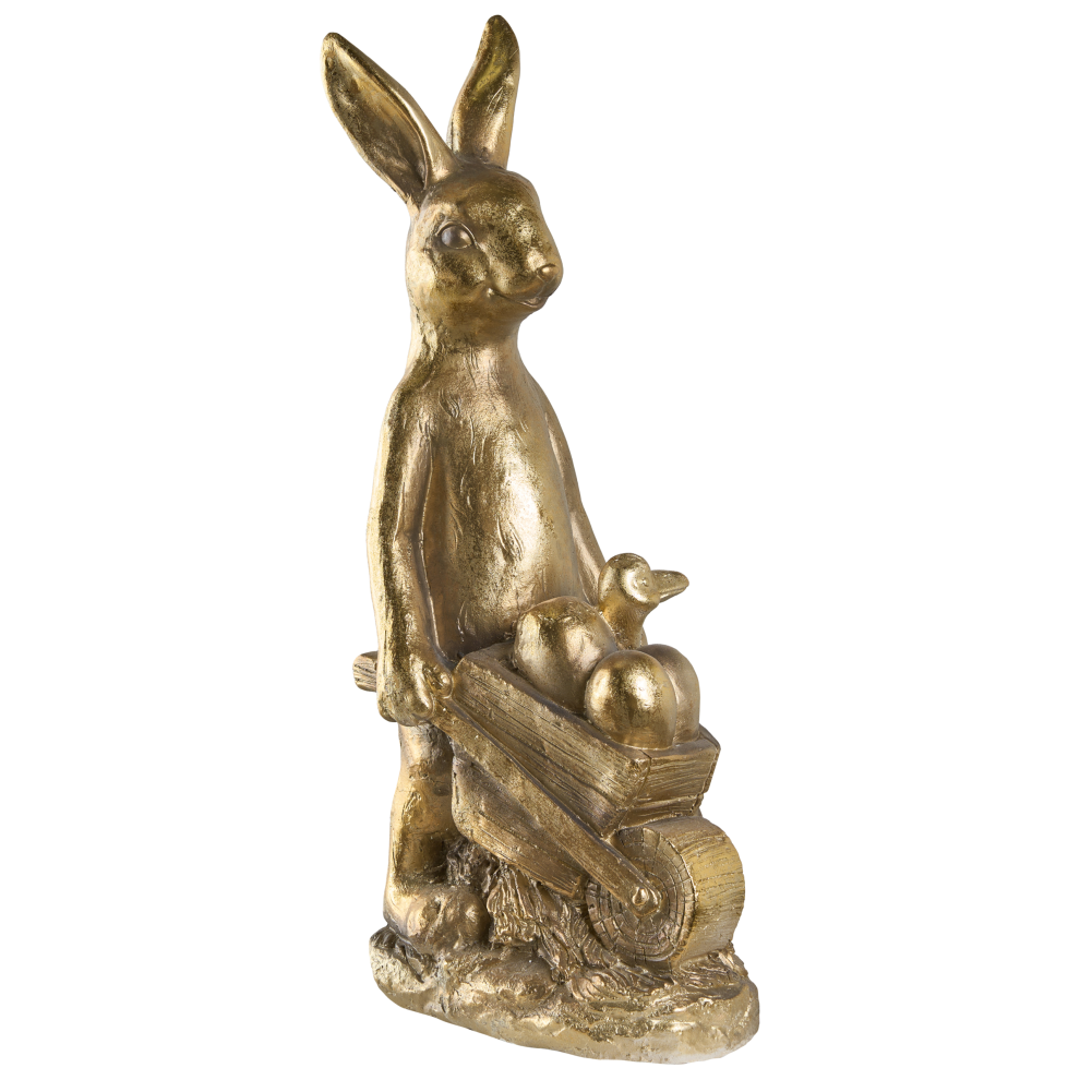 Photos - Garden & Outdoor Decoration Beliani Garden Figurine SKAMBY Rabbit Gold