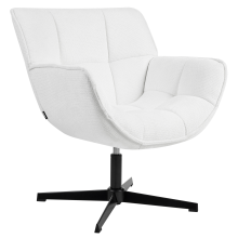Swivel Armchair AUMA Fabric White