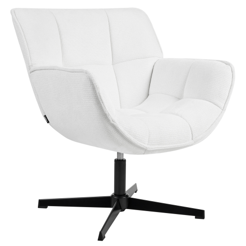 Beliani Swivel Armchair AUMA Fabric White