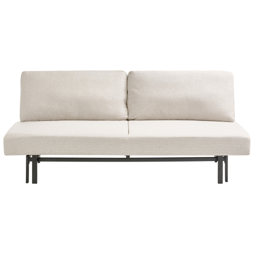 Beliani Sofa Bed 3 Seater ROYKKA Fabric Off-White