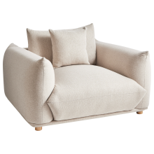 Armchair LUVOS Fabric Light Beige