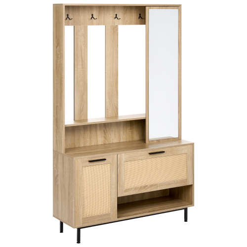 Beliani Hallway Set MALENY Light Brown