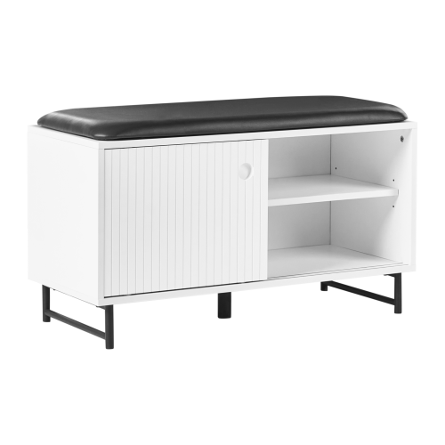 Beliani Shoe Storage Bench BATOCHE White