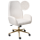 Beliani Office Chair CLARE Boucle White 1