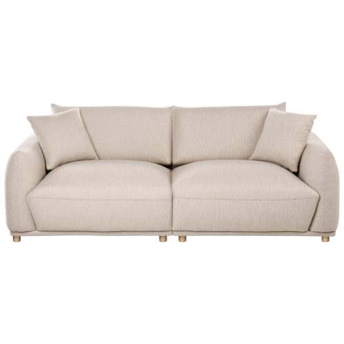Beliani Sofa 3 Seater JUBEK Fabric Beige