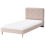 Beliani Bed Velvet CORSAINT 90 x 200 cm (EU Single) Beige 1