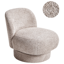 Swivel Armchair AYLO Boucle Taupe