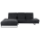 Beliani Corner Sofa 4 Seater IKAST Fabric Black Right Hand 1