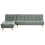 Beliani Modular Corner Sofa Bed 4 Seater ALSTEN Fabric Green Right Hand 1
