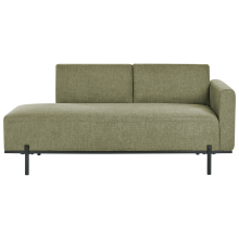 Chaise Longue SAVASSE Faux Linen Green