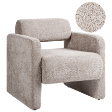 Armchair HALLSBERG Boucle Taupe
