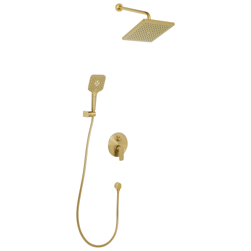 Beliani Concealed Shower Set with Rainshower CANAIMA Gold