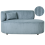 Beliani Left-Hand Chaise Longue VANVEY Corduroy Blue 1