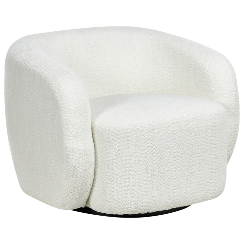 Beliani Swivel Armchair TORE Fabric Off-White