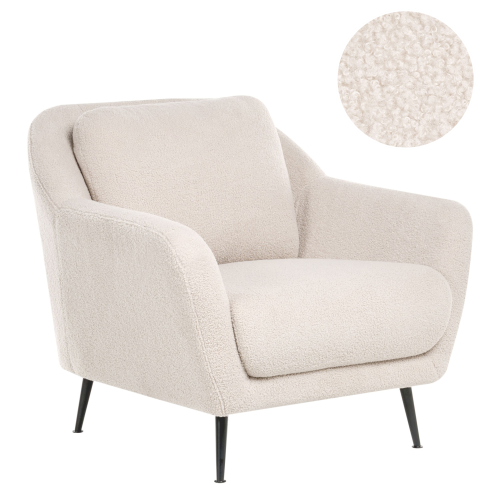 Beliani Armchair EIBY Boucle Beige