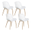 Beliani Set of 4 Dining Chairs KLEVE White 1