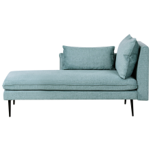 Right-Hand Chaise Longue YERRES Fabric Light Blue
