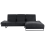 Beliani Corner Sofa 4 Seater IKAST Fabric Black Left Hand 1