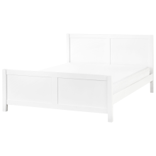 Bed Wood CHAMPAGNAT 160 x 200 cm (EU King Size) White