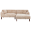 Beliani Corner Sofa 3 Seater HOLT Fabric Beige Left Hand 1