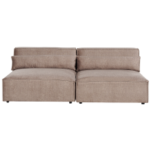 Modular Sofa 2 Seater HELLNAR Fabric Light Brown