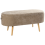 Beliani Upholstered Storage Bench OKLAHOMA Chenille Light Brown with Storage 1