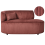 Beliani Left-Hand Chaise Longue VANVEY Corduroy Red 1
