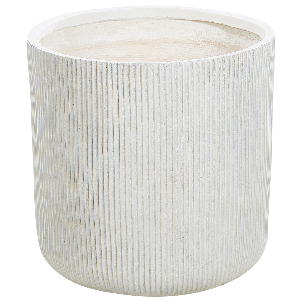 Beliani Plant Pot Oreoi 45 Cm Off-White