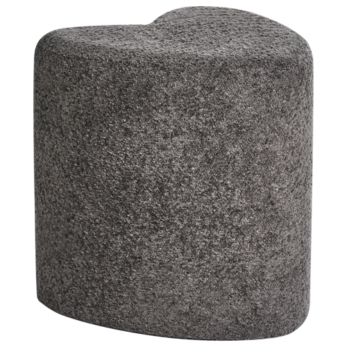 Beliani Pouffe SCOTIA Chenille Dark Grey