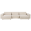 Beliani Modular Corner Sofa 4 Seater HELLNAR with Ottoman Velvet Light Beige Right Hand 1