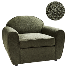 Armchair ELLEDE Boucle Dark Green